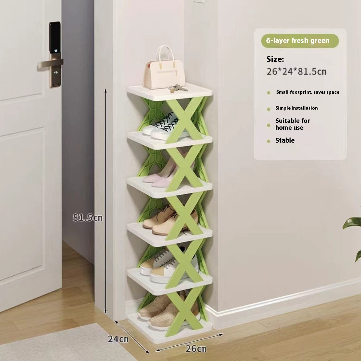Dust-proof Door Narrow Folding Shoe Rack For Small Office Dormitory