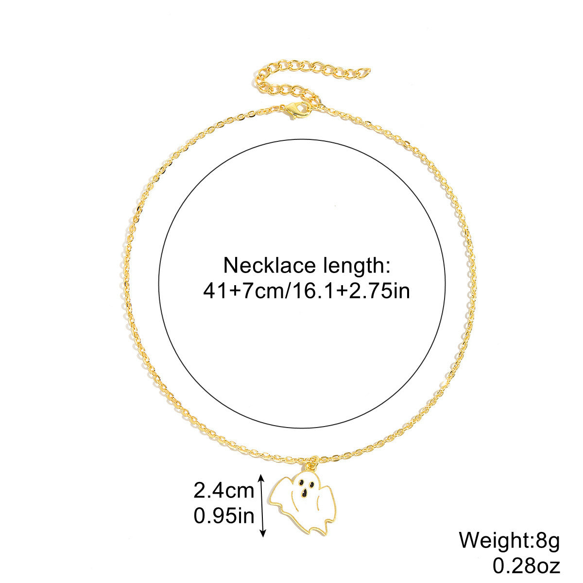 Collana di Halloween Pipistrello Fantasma Teschio Ciondolo Zucca Ragno Accessori