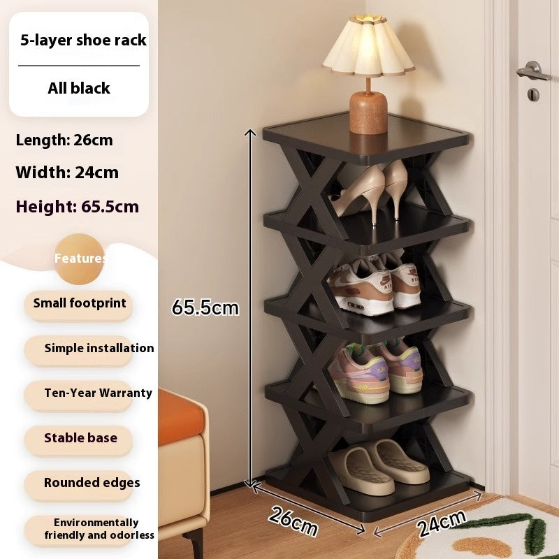Dust-proof Door Narrow Folding Shoe Rack For Small Office Dormitory