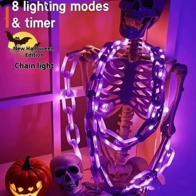 Catena di illuminazione per atmosfera decorativa di Halloween con scatola di batterie impermeabile a LED