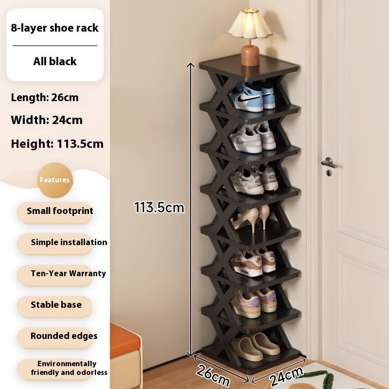 Dust-proof Door Narrow Folding Shoe Rack For Small Office Dormitory