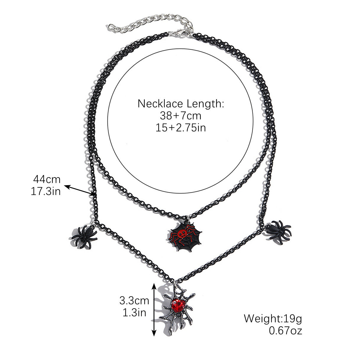 Collana di Halloween Pipistrello Fantasma Teschio Ciondolo Zucca Ragno Accessori