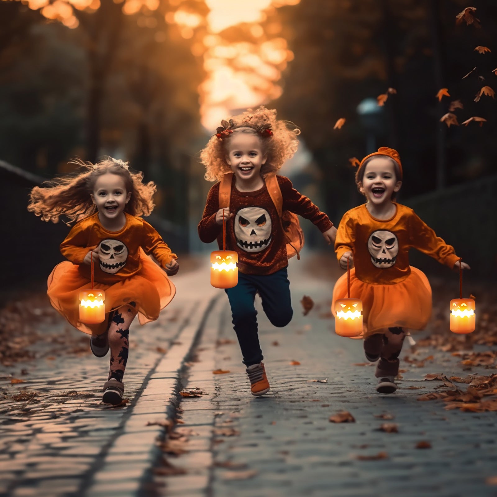 Lampada da notte portatile pieghevole a forma di zucca di Halloween