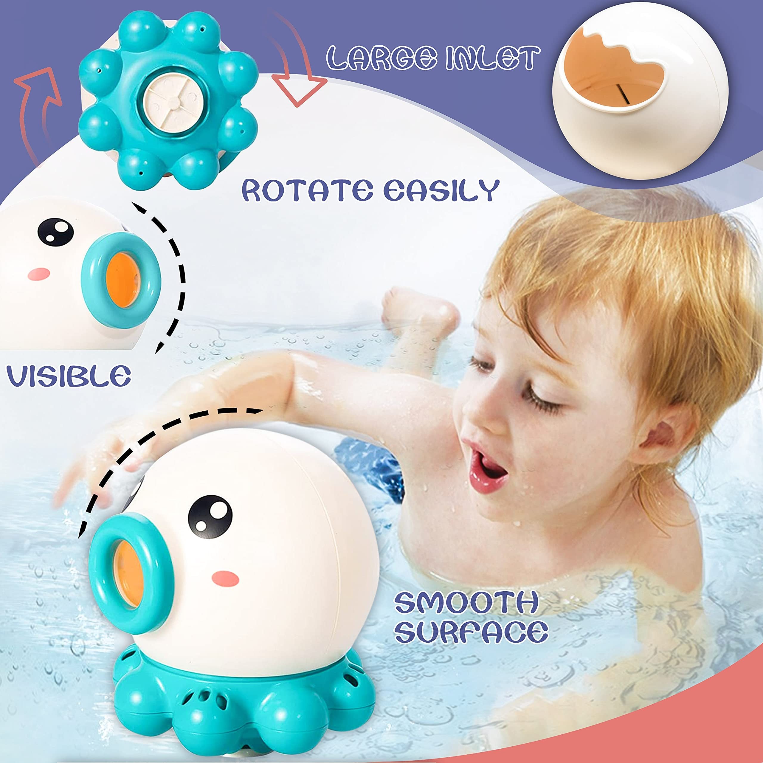 Octopus Fountain Bath Toy With Kids Water Toys