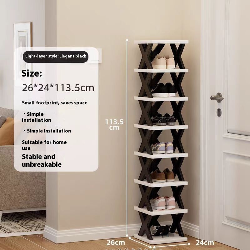 Dust-proof Door Narrow Folding Shoe Rack For Small Office Dormitory