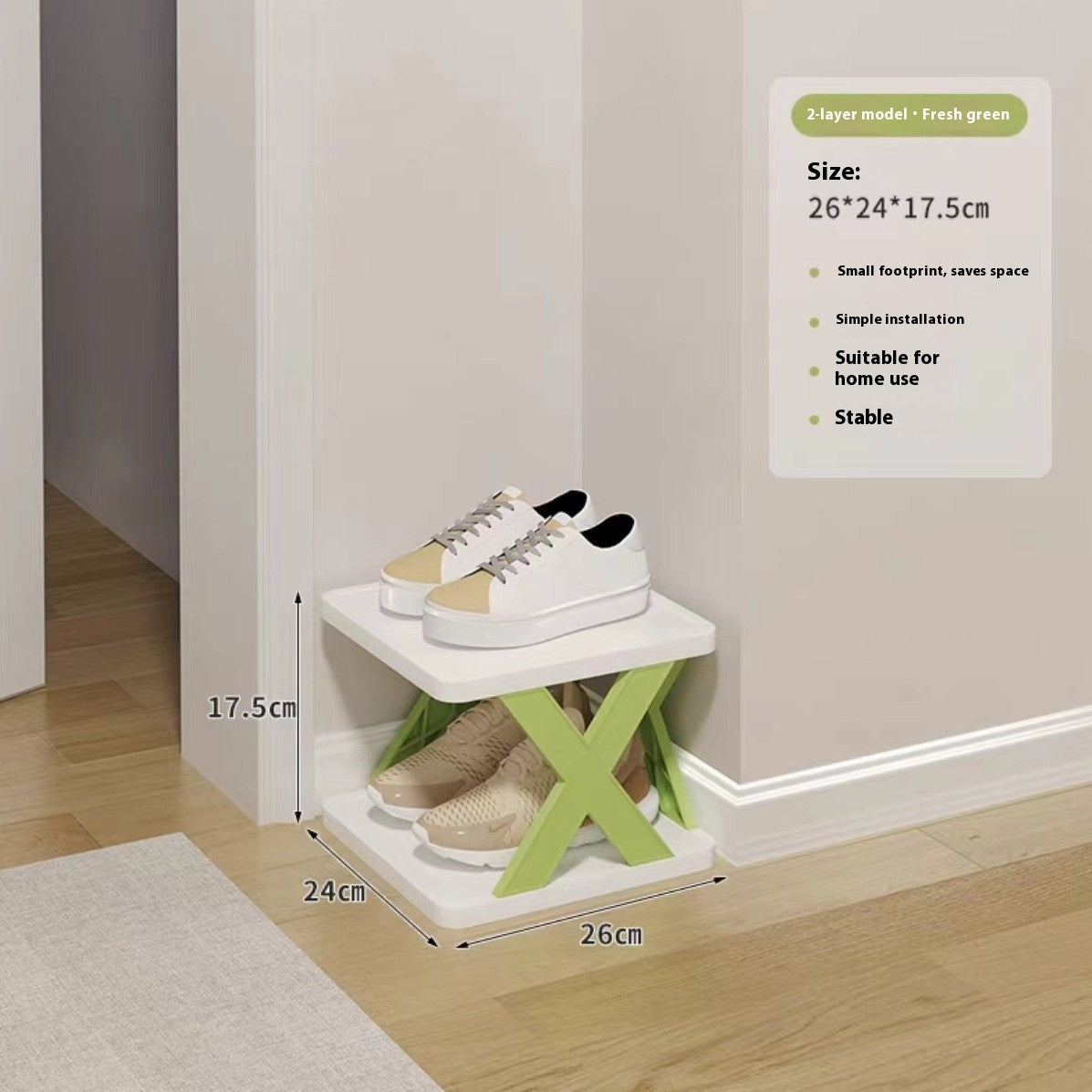 Dust-proof Door Narrow Folding Shoe Rack For Small Office Dormitory