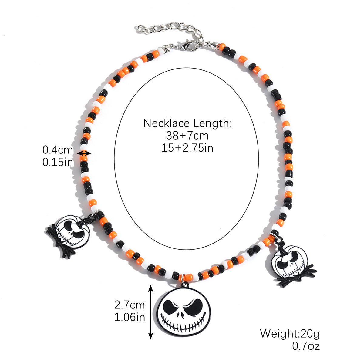 Collana di Halloween Pipistrello Fantasma Teschio Ciondolo Zucca Ragno Accessori