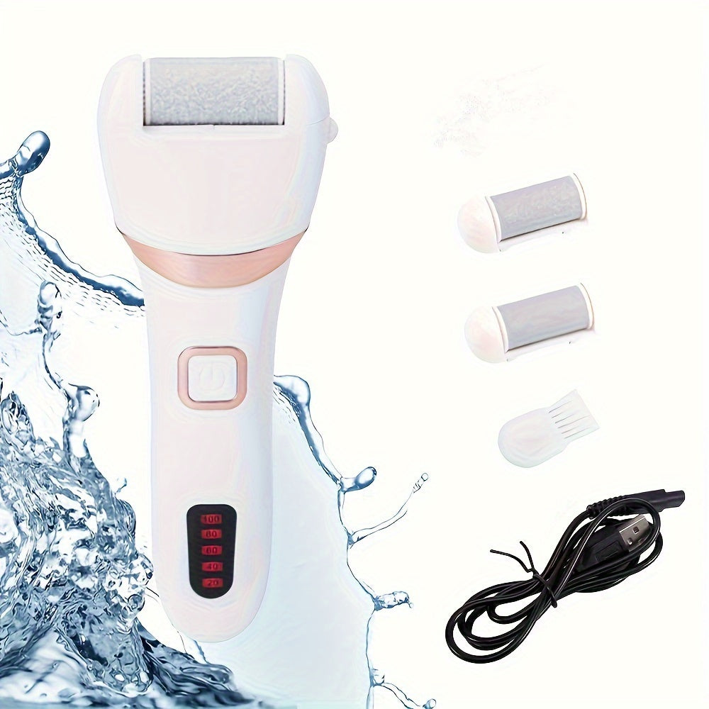 Electric Foot Grinder And Callus Remover With 3 Roller Heads