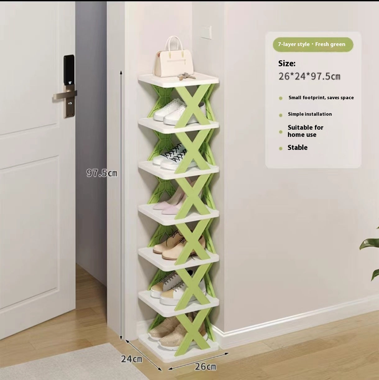 Dust-proof Door Narrow Folding Shoe Rack For Small Office Dormitory