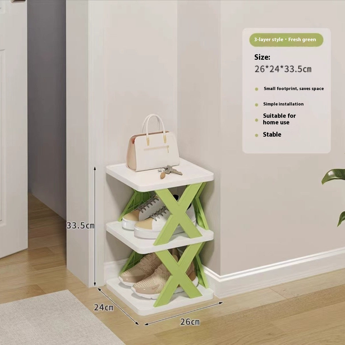 Dust-proof Door Narrow Folding Shoe Rack For Small Office Dormitory