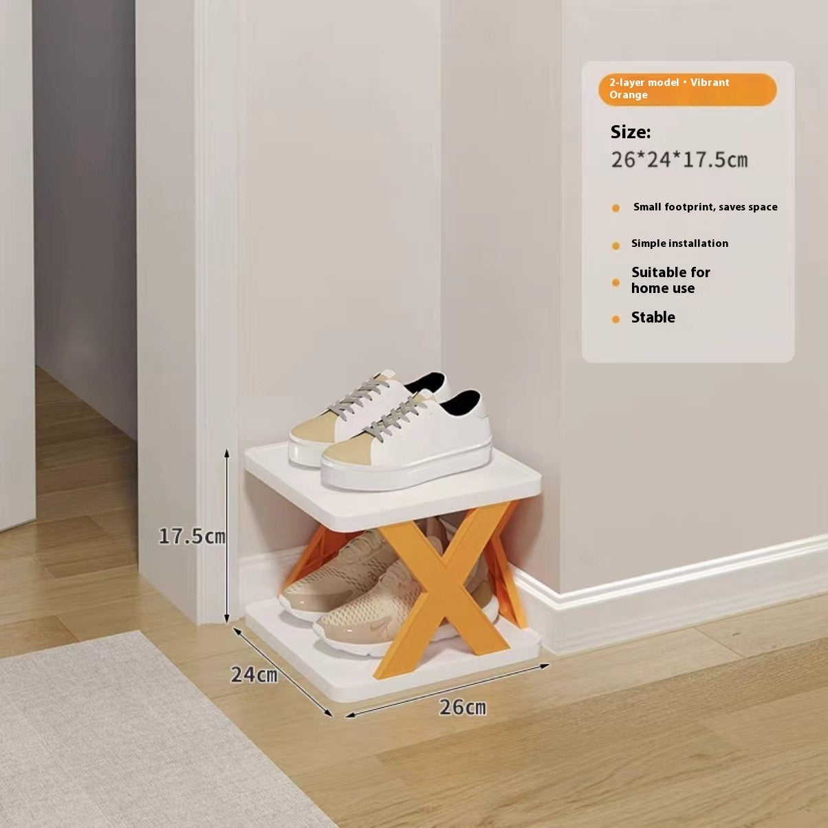 Dust-proof Door Narrow Folding Shoe Rack For Small Office Dormitory