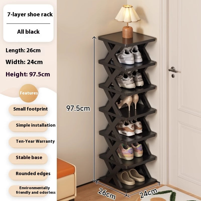 Dust-proof Door Narrow Folding Shoe Rack For Small Office Dormitory