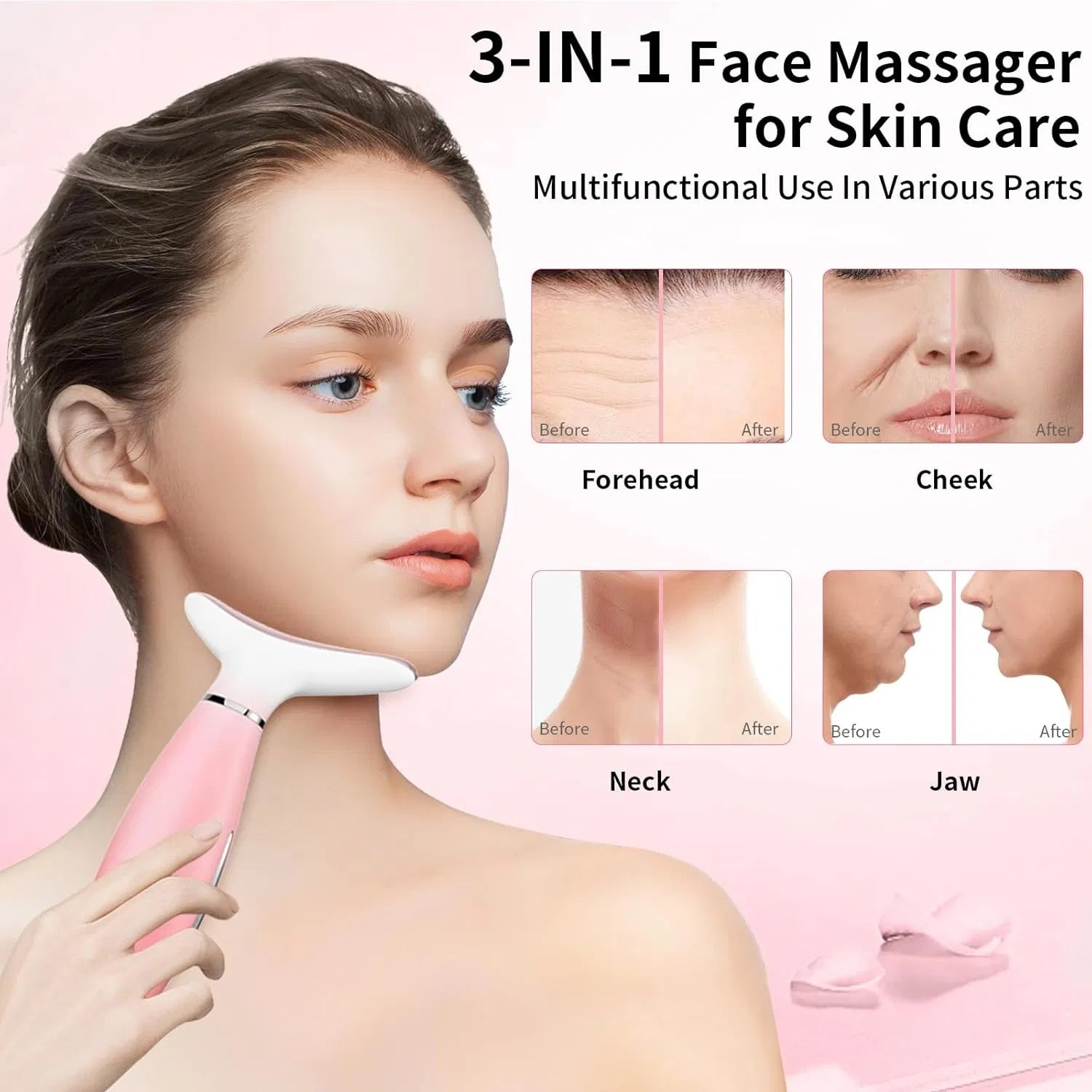Skin Care Face Massage Tool With 3-in-1 Facial Massager