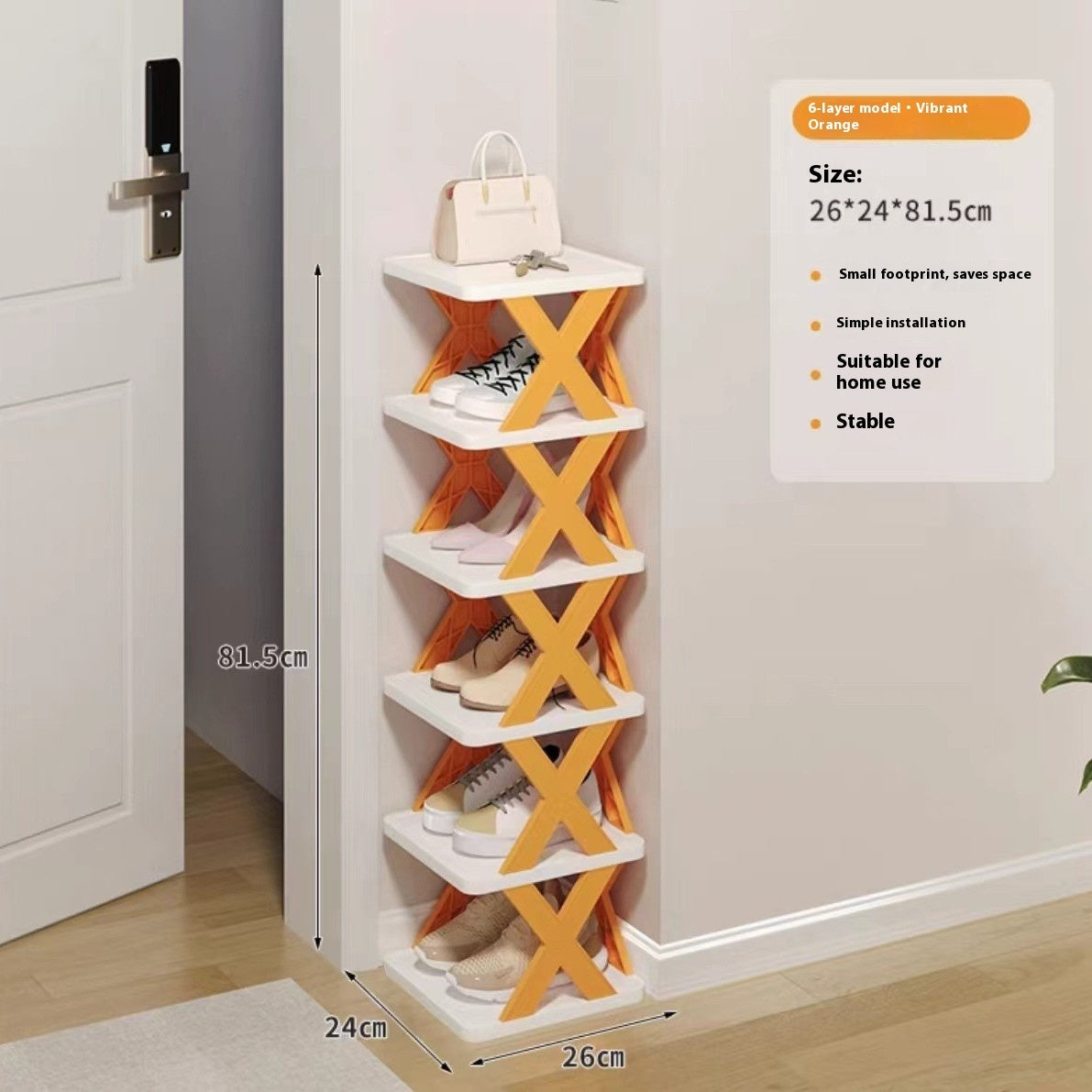 Dust-proof Door Narrow Folding Shoe Rack For Small Office Dormitory