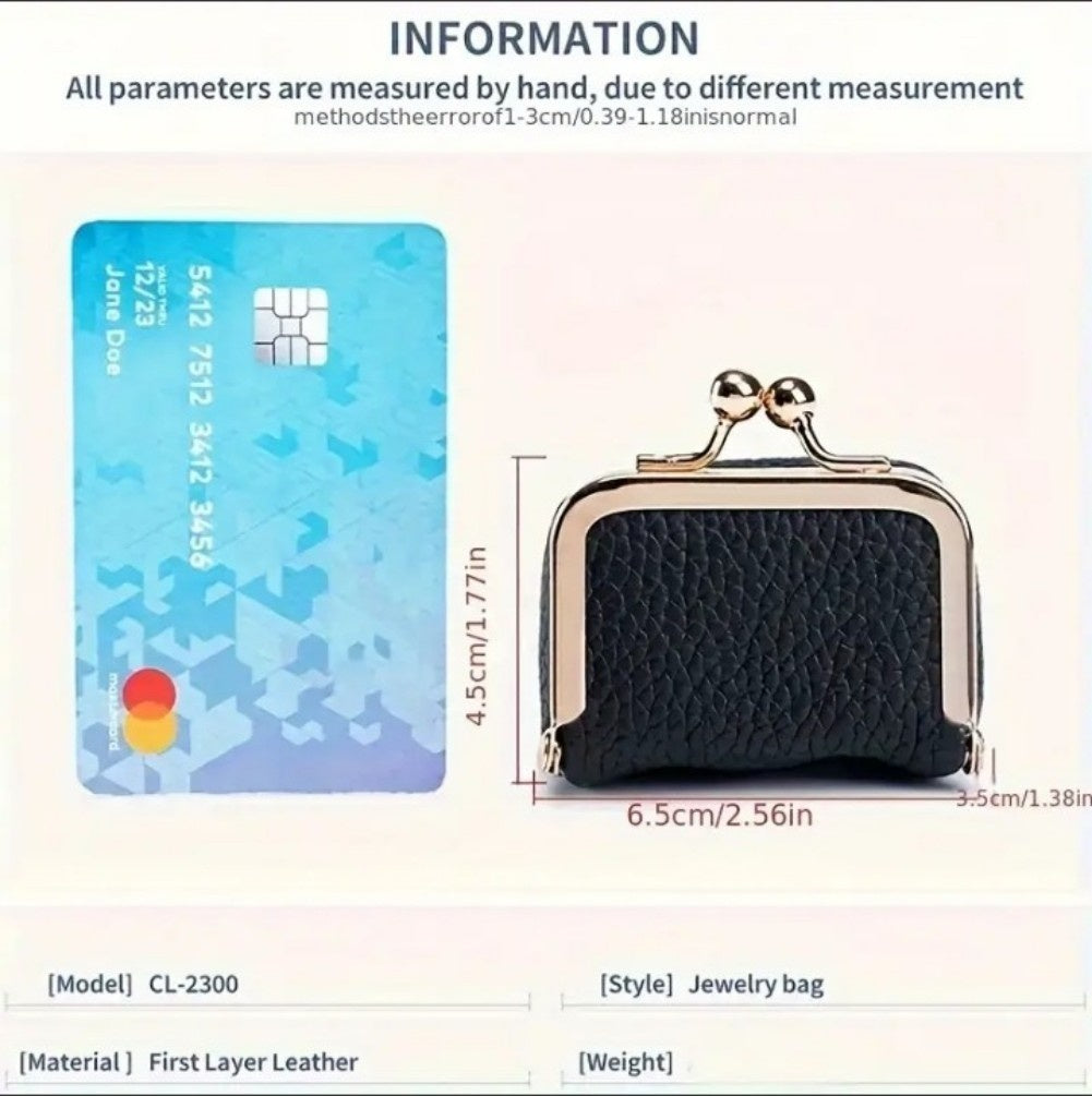 Portable Vintage Style Genuine Leather Coin Purse