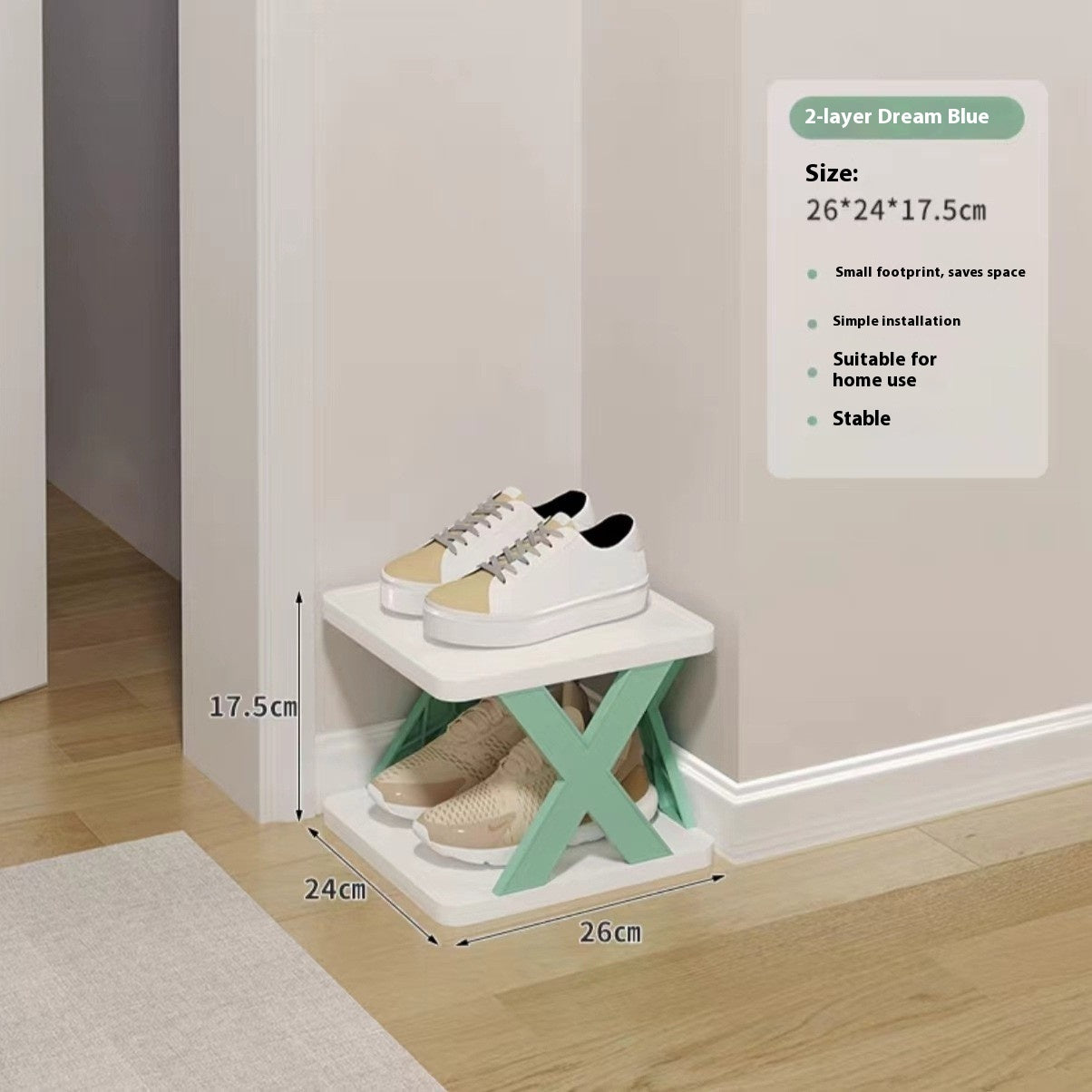 Dust-proof Door Narrow Folding Shoe Rack For Small Office Dormitory
