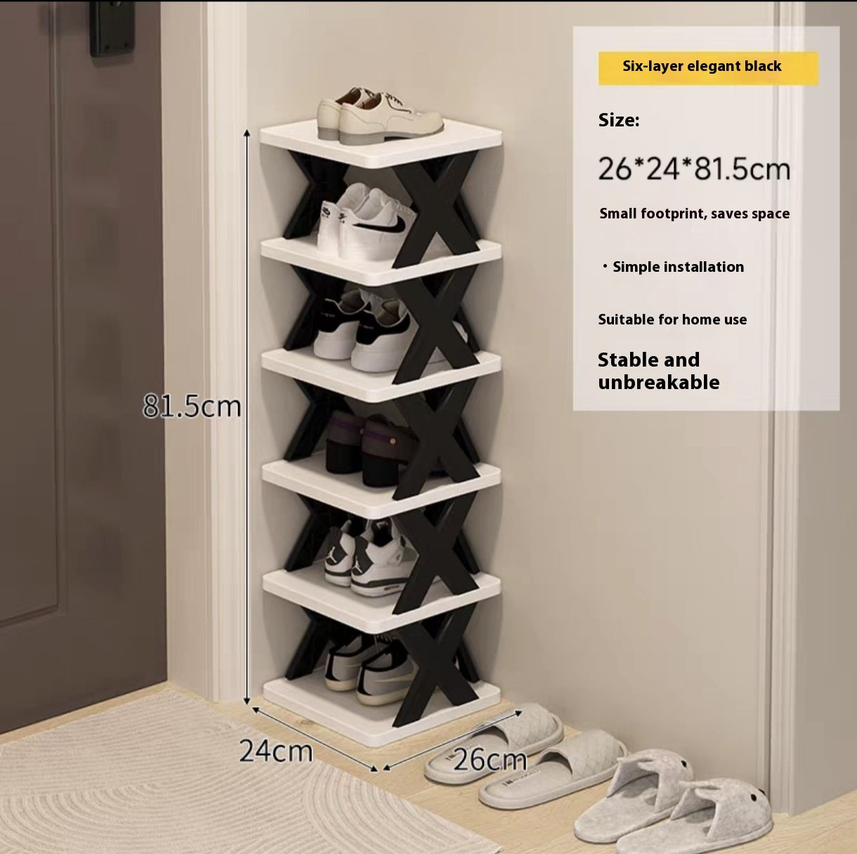 Dust-proof Door Narrow Folding Shoe Rack For Small Office Dormitory
