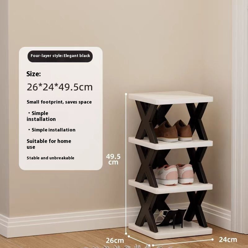 Dust-proof Door Narrow Folding Shoe Rack For Small Office Dormitory