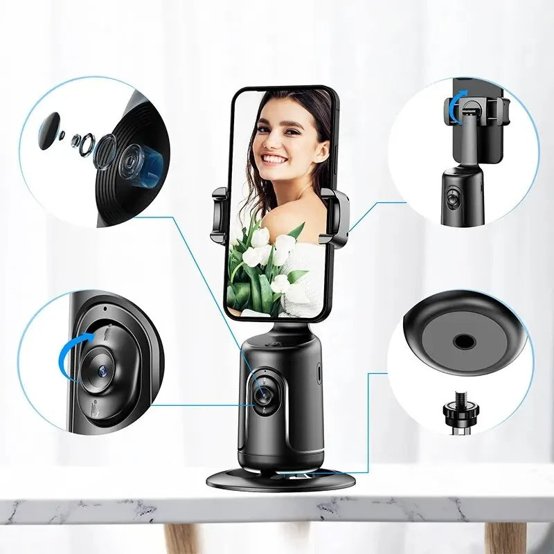 360 Auto Face Tracking Gimbal Auto Phone Holder For Smartphone Video Vlog Live Stabilizer Tripod