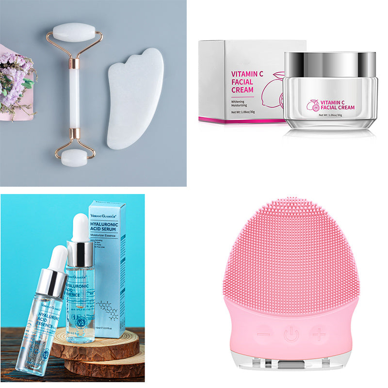 Hyaluronic Acid Face Serum With Anti-Aging Shrink Pore Whitening Moisturizing Face Cream Dry Skin Care