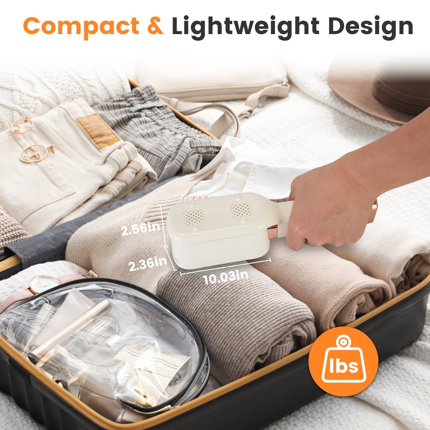 3 In 1 Travel Steamer For Clothes With 180 Degree Flip Head
