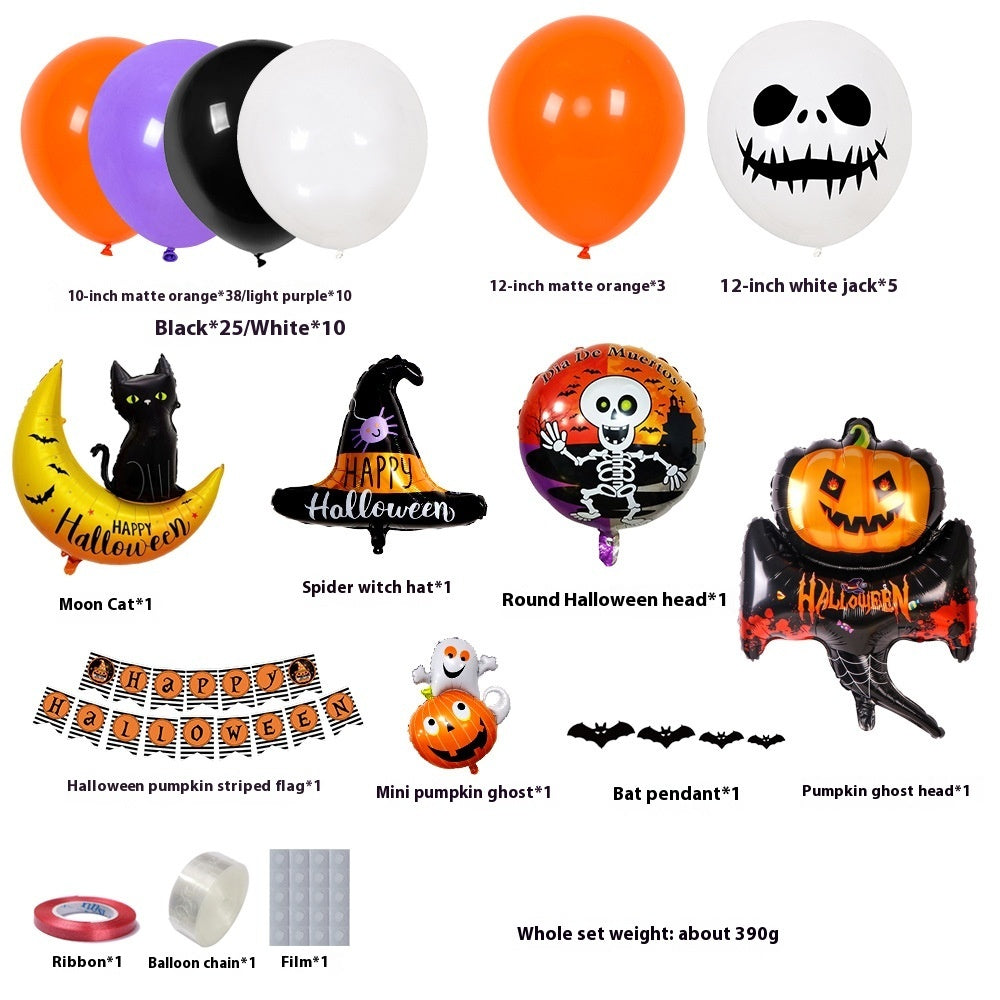 Set di palloncini con bandiera da appendere per Halloween, decorazioni per feste