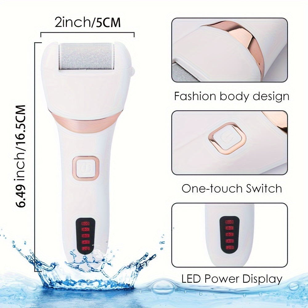 Electric Foot Grinder And Callus Remover With 3 Roller Heads