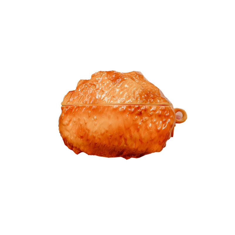 Custodia per auricolari in silicone 3D a forma di croissant per Apple Airpods 1 e 2