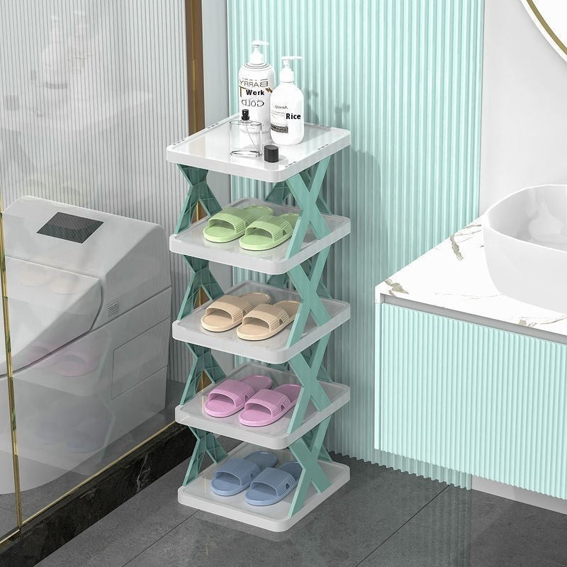 Dust-proof Door Narrow Folding Shoe Rack For Small Office Dormitory